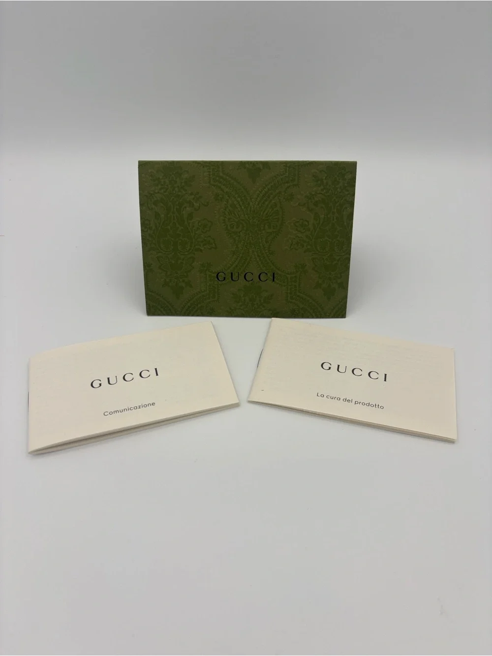 Gucci Ophidia GG Supreme Bifold Wallet- Beige/White with Green-Red Web Stripe